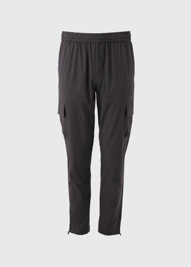 Charcoal Smart Cuffed Cargo Trousers
