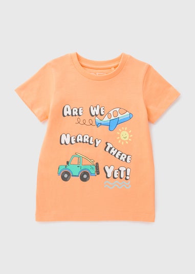 Boys Orange Vehicle Top (1-7yrs)
