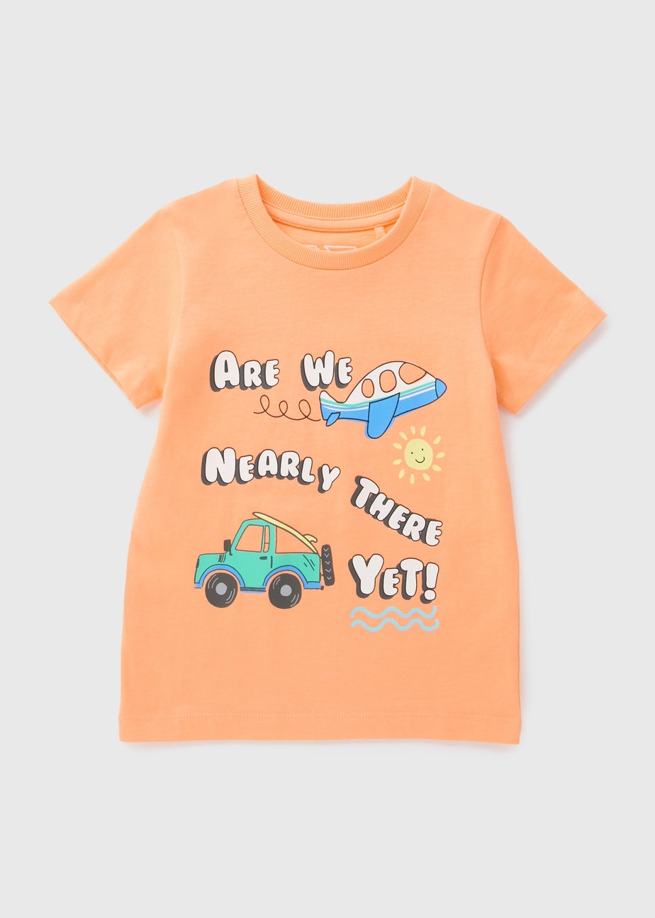 Boys Orange Vehicle Top (1-7yrs)
