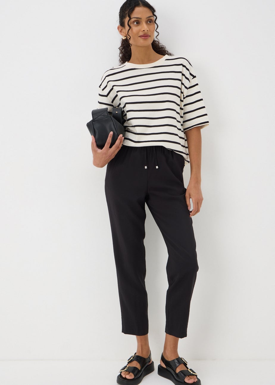 Papaya Petite Black Tapered Trousers