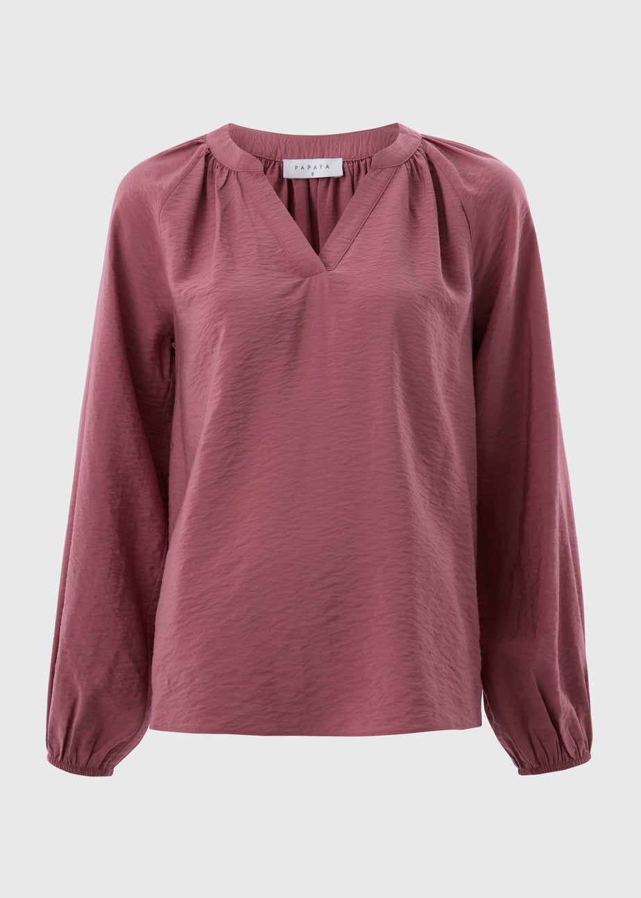 Raspberry Popover Blouse