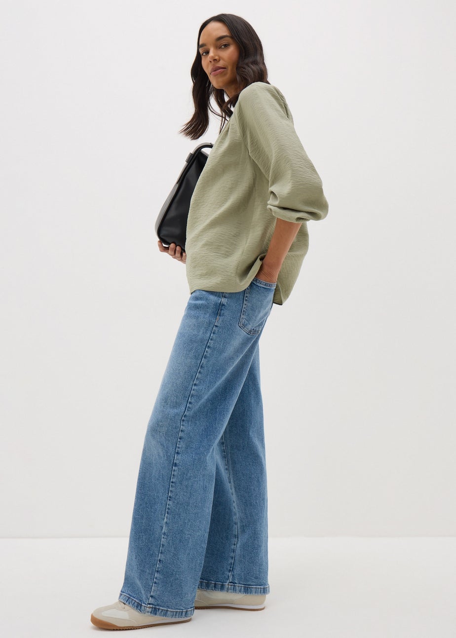 Sage Green Popover Blouse