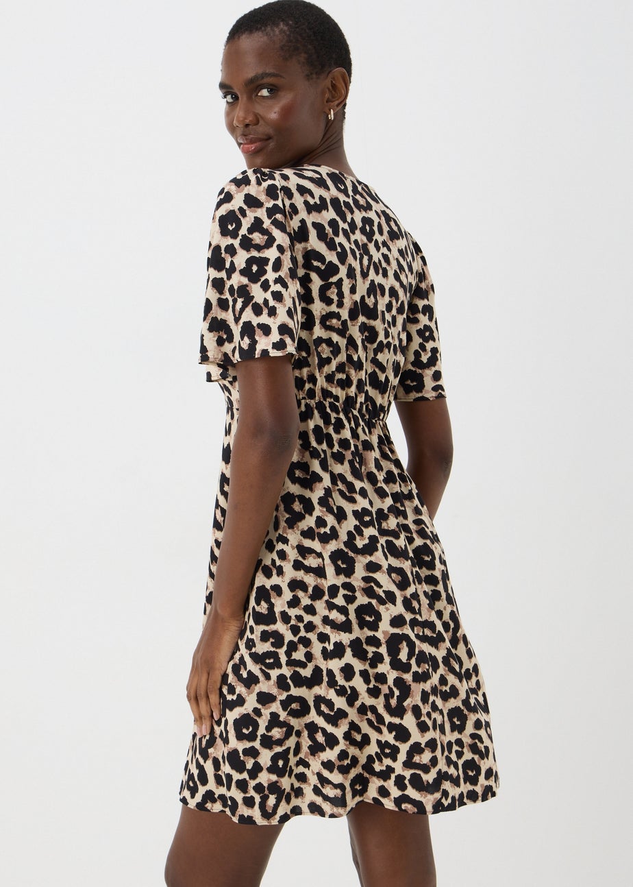 Brown Leopard Mini Dress