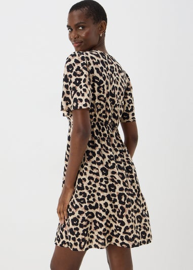 Brown Leopard Mini Dress