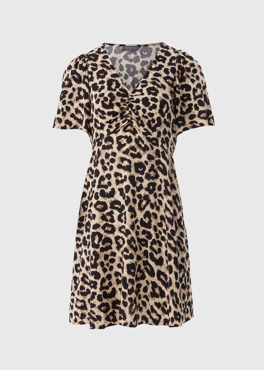 Brown Leopard Mini Dress