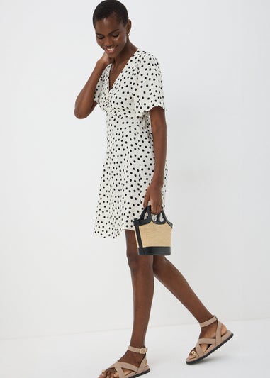 Cream Polka Dot Mini Dress