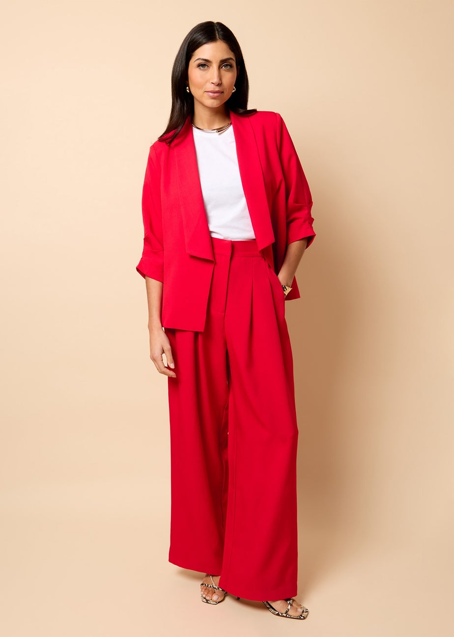 Little Mistress Red Co Ord Wide Leg Trousers By Vicky Pattison