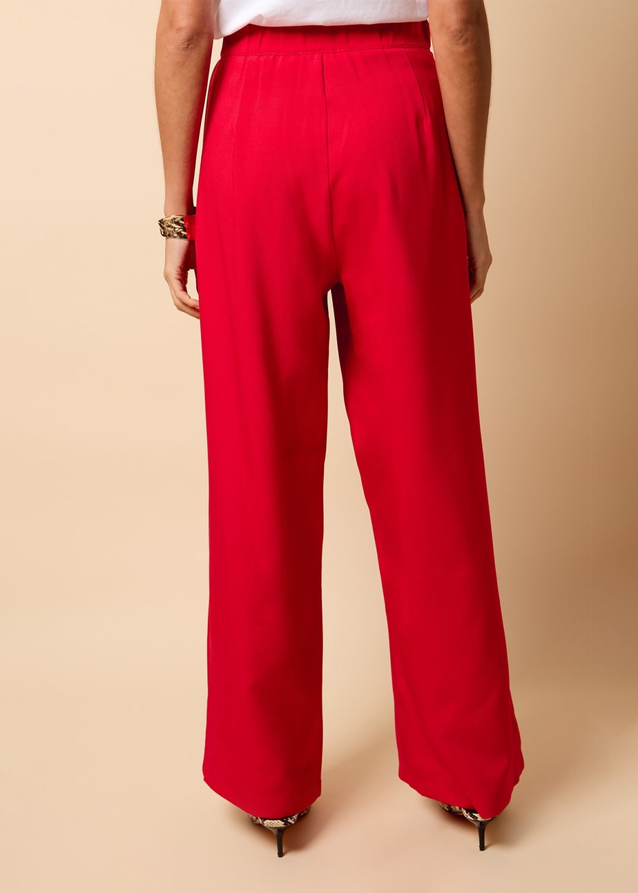 Little Mistress Red Co Ord Wide Leg Trousers By Vicky Pattison