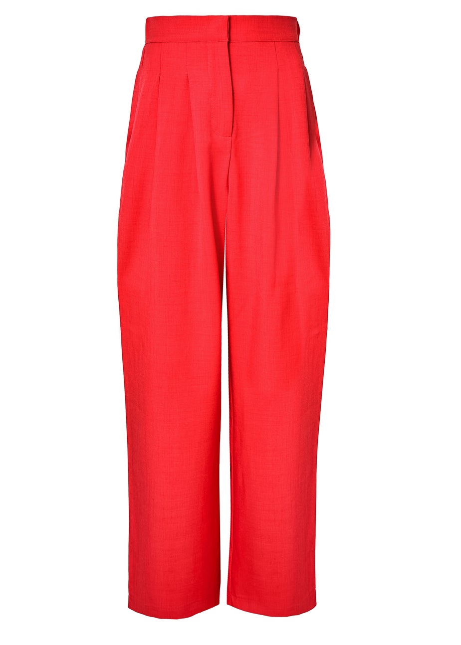 Little Mistress Red Co Ord Wide Leg Trousers By Vicky Pattison
