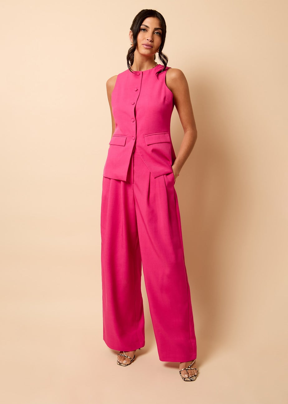Little Mistress Pink Co Ord Wide Leg Trousers By Vicky Pattison