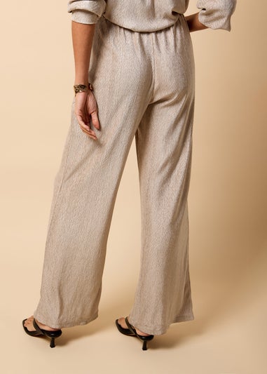 Little Mistress Oyster Co Ord Plisse Trousers by Vicky Pattison