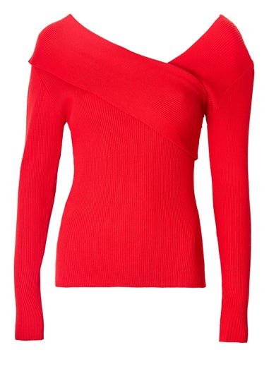 Little Mistress Red Knit Top by Vicky Pattison