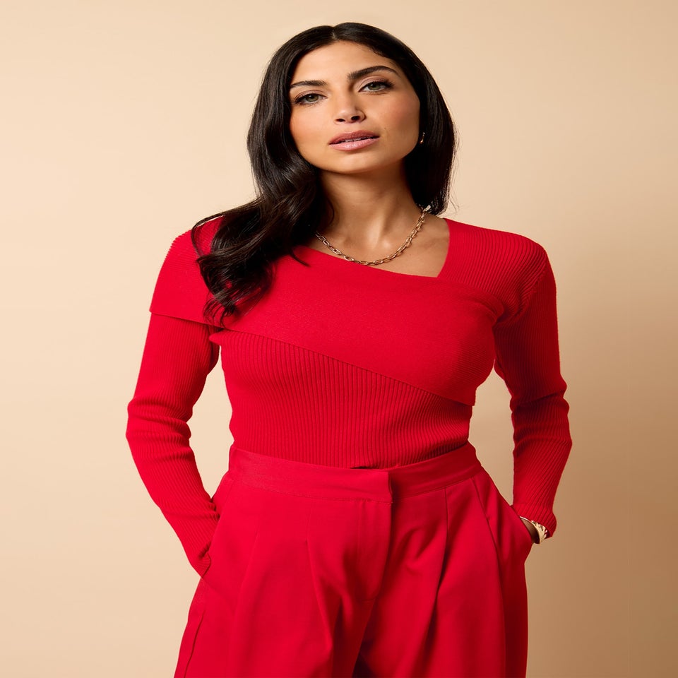 Little Mistress Red Knit Top by Vicky Pattison