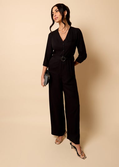 Little Mistress Black Tailored Jumpsuit By Vicky Pattison