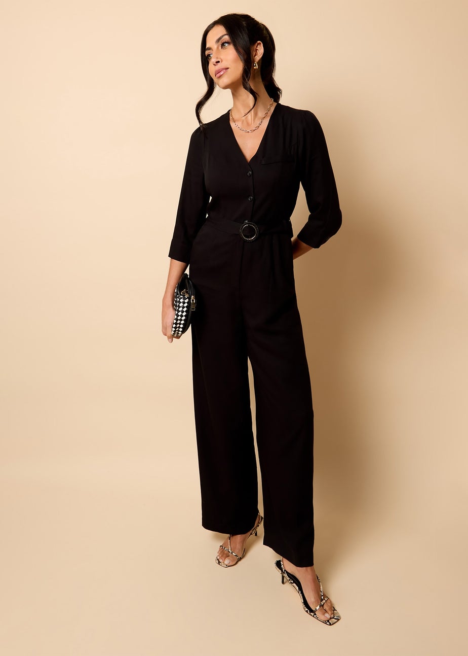 Little Mistress Black Tailored Jumpsuit By Vicky Pattison