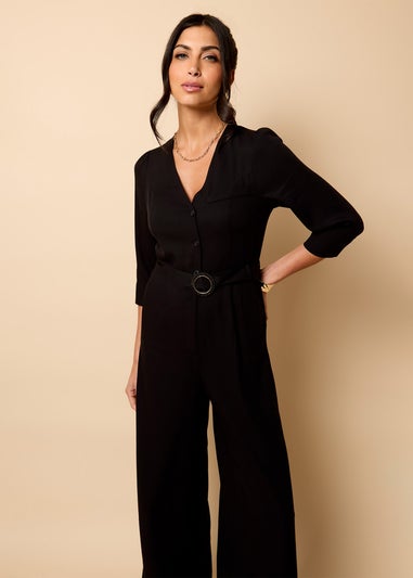 Little Mistress Black Tailored Jumpsuit By Vicky Pattison