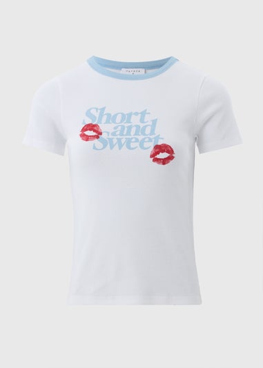 Sabrina Carpenter White Short & Sweet T Shirt