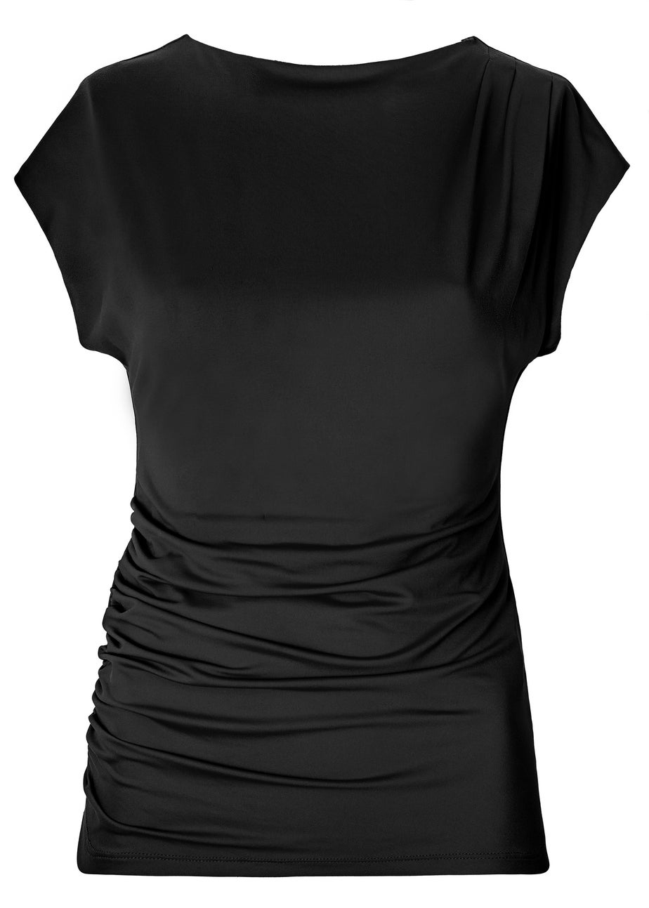 Little Mistress Black Ruched Top by Vicky Pattison
