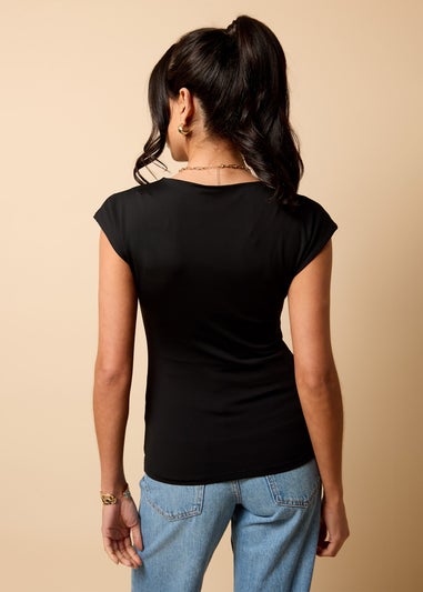 Little Mistress Black Ruched Top by Vicky Pattison