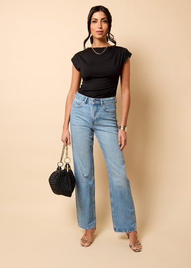 Little Mistress Black Ruched Top by Vicky Pattison