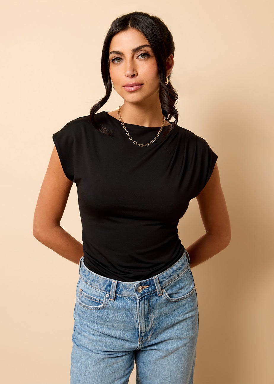 Little Mistress Black Ruched Top by Vicky Pattison