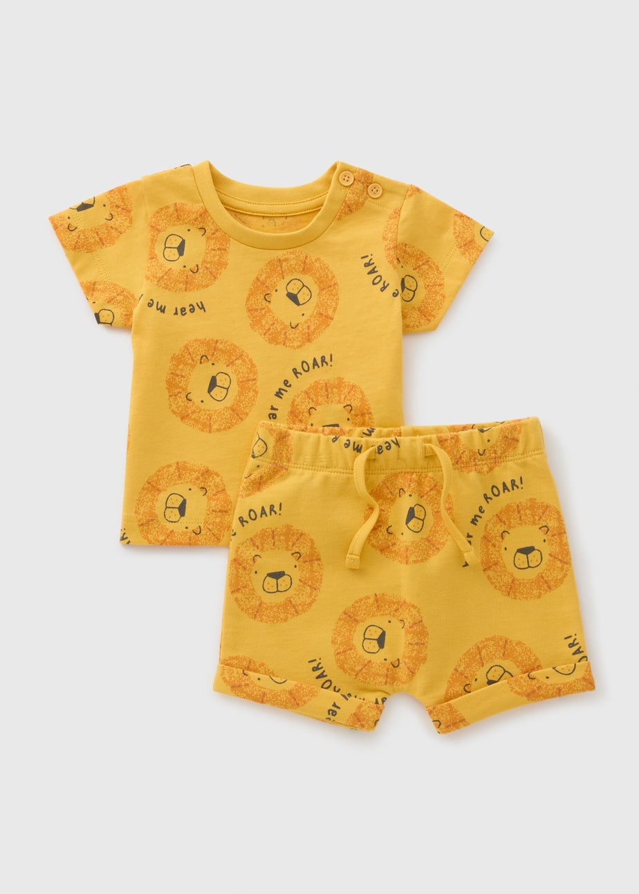 Baby Yellow Lion Top & Shorts Set (Newborn-23mths)