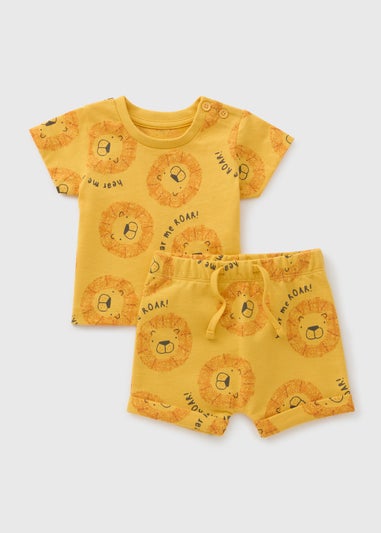 Baby Yellow Lion Top & Shorts Set (Newborn-23mths)