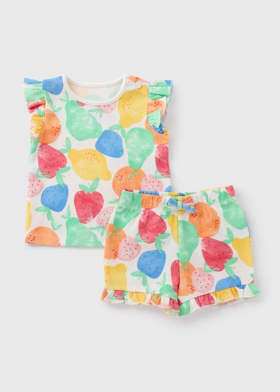 Baby Multicoloured Strawberry Top & Shorts Set (Newborn-23mths)