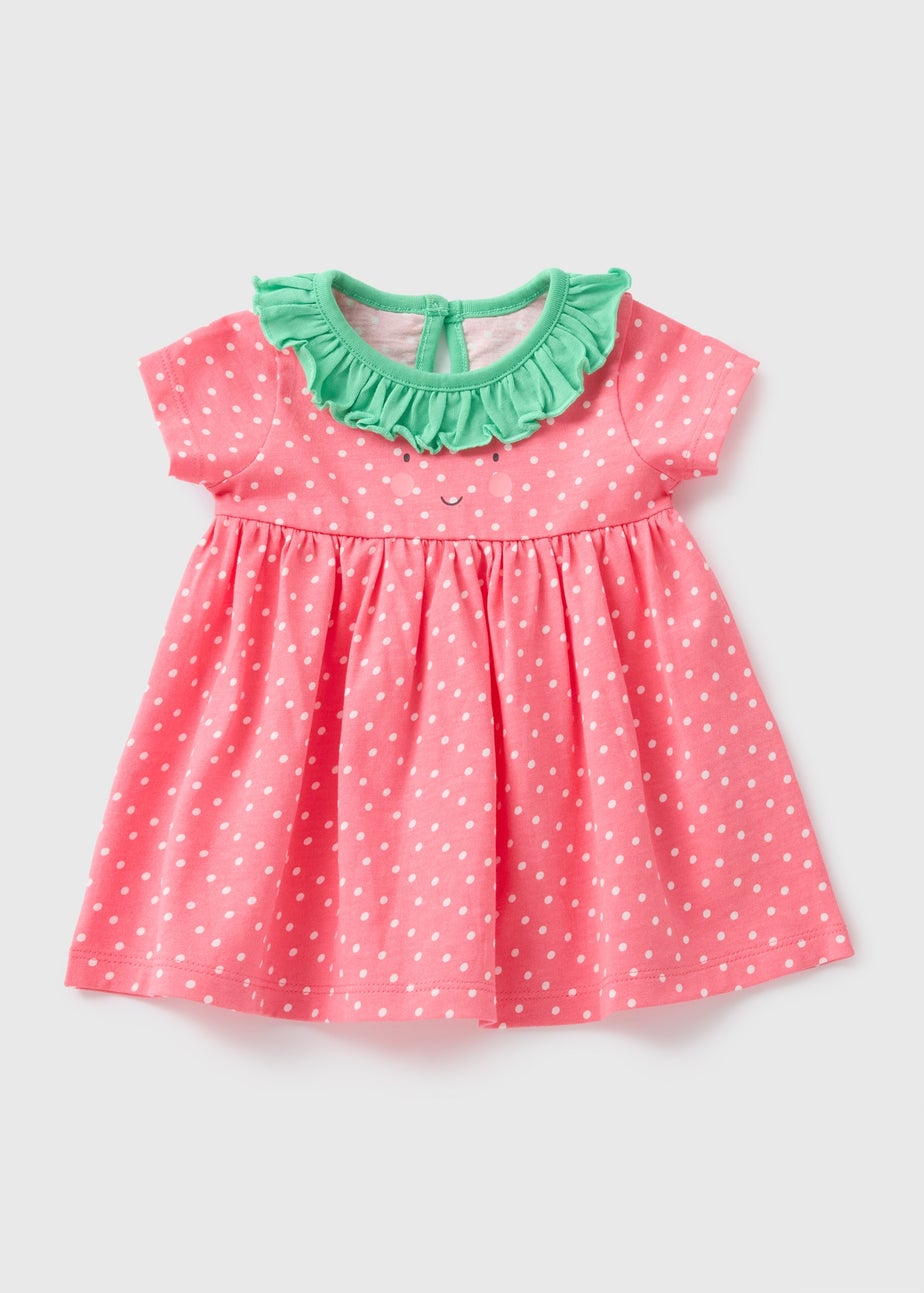 Baby Pink Strawberry Dress (Newborn-23mths)