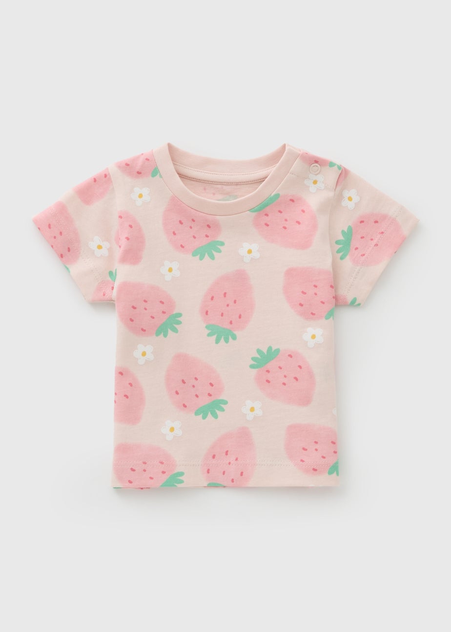 Baby Pink Strawberry T-Shirt (Newborn-23mths)