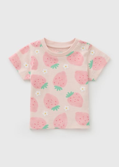 Baby Pink Strawberry T-Shirt (Newborn-23mths)