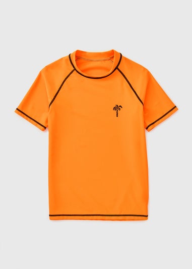 Boys Orange Rash Vest (7-15yrs)