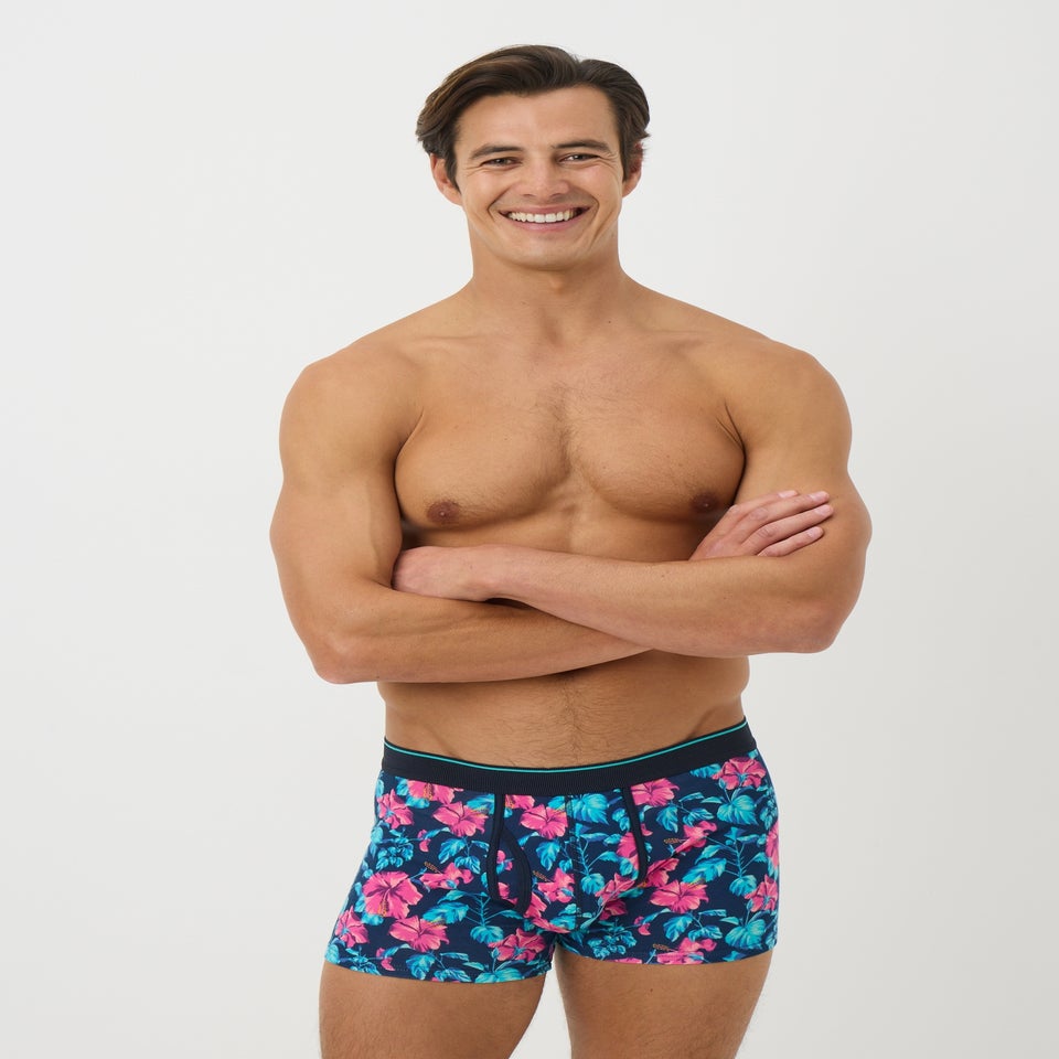 3 Pack Multi Tropical Keyhole Boxers