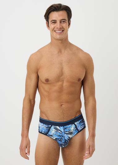 5 Pack Green Palm Printed Briefs