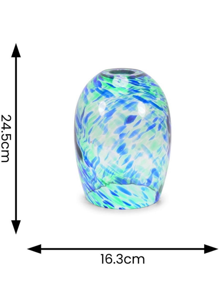 ValueLights India Glass Marble Effect Green Dome Ceiling Pendant Shade