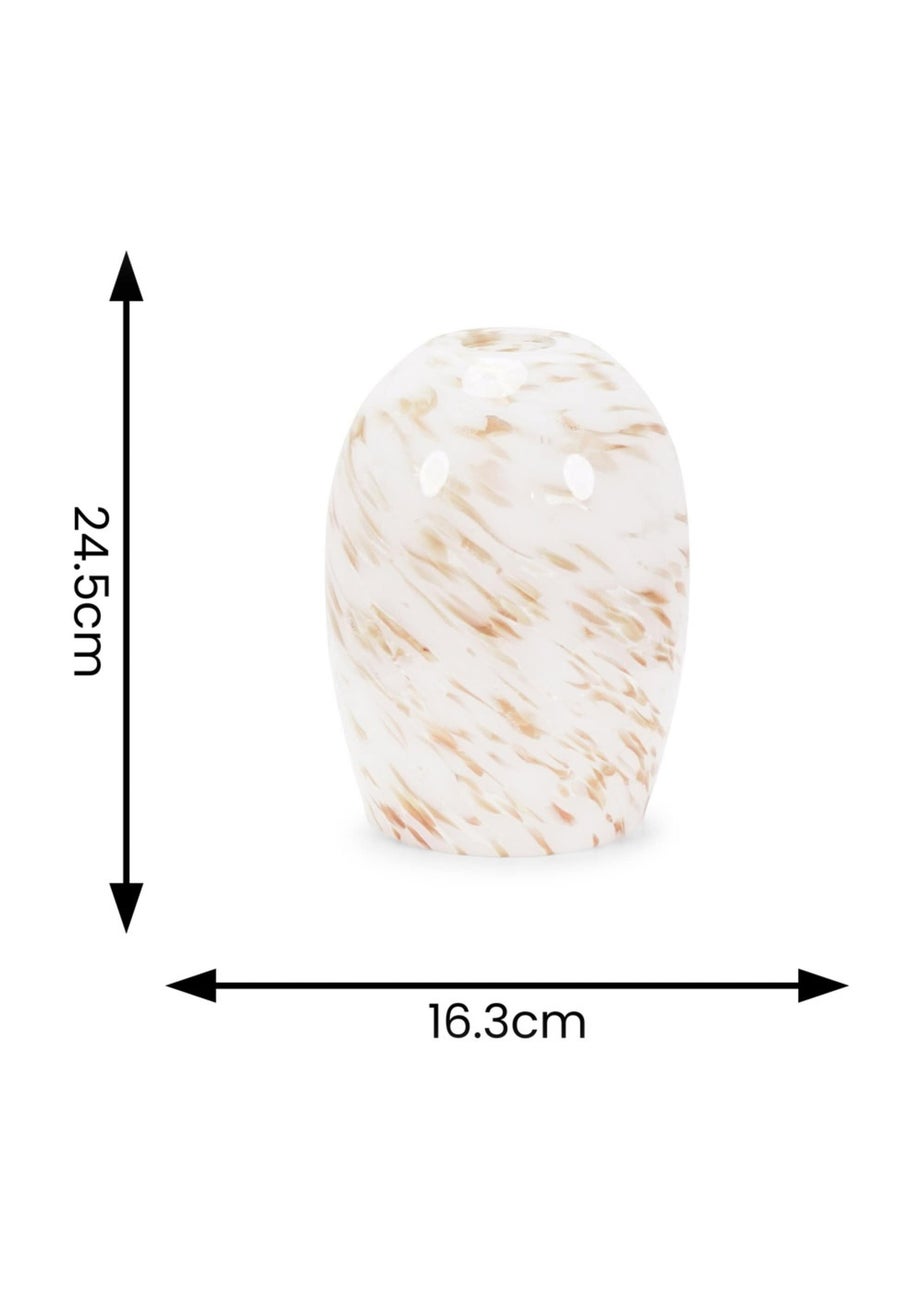 ValueLights India Glass Marble Effect White Dome Ceiling Pendant Shade