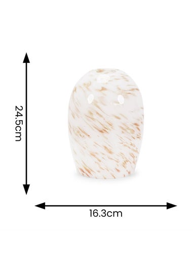 ValueLights India Glass Marble Effect White Dome Ceiling Pendant Shade