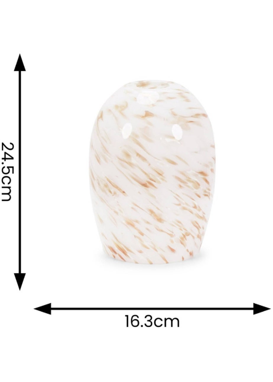 ValueLights India Glass Marble Effect White Dome Ceiling Pendant Shade