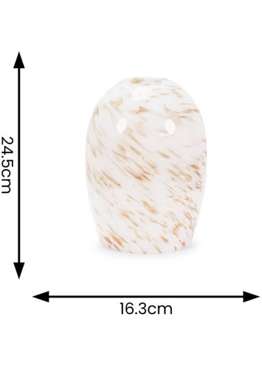 ValueLights India Glass Marble Effect White Dome Ceiling Pendant Shade