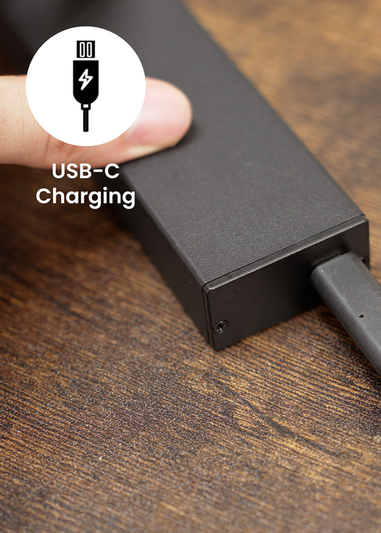 ValueLights Single Black Wall Light Integrated LED (4cm x 40cm x 16.5cm)