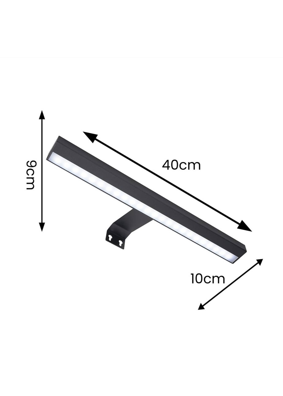 ValueLights Single Black Wall Light Integrated LED (4cm x 40cm x 16.5cm)