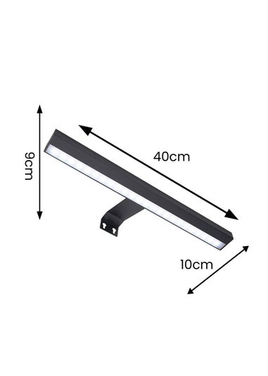 ValueLights Single Black Wall Light Integrated LED (4cm x 40cm x 16.5cm)