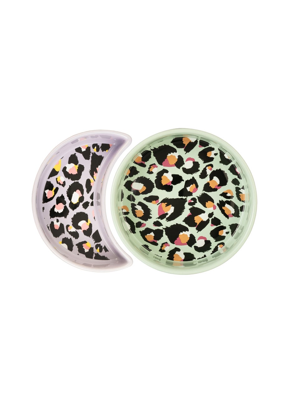 Eleanor Bowmer Pet Bowl Set Leopard