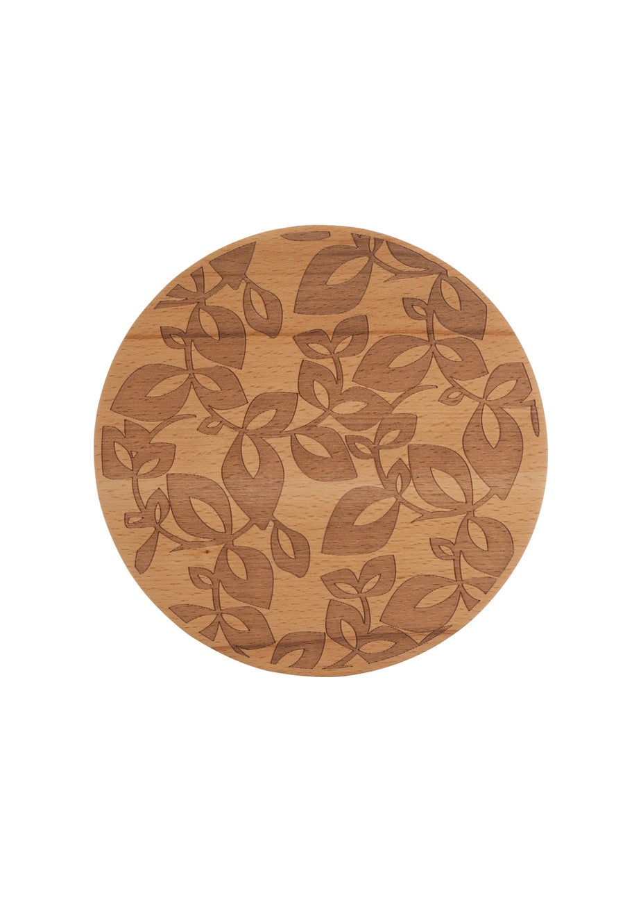 Catherine Lansfield Inga Wooden Round Trivet