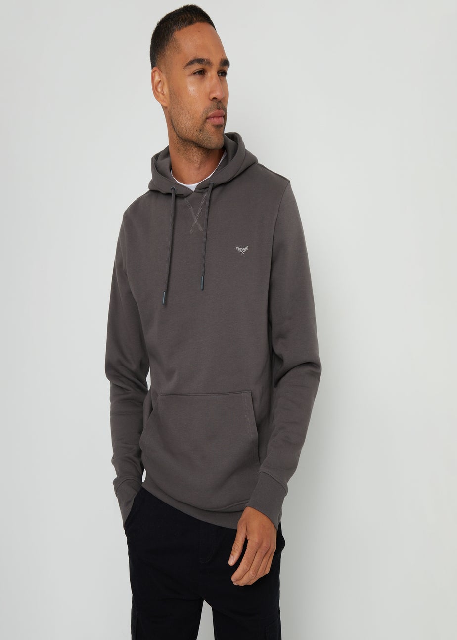 Threadbare Dark Grey Pullover Hoodie