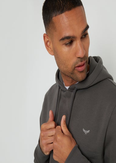 Threadbare Dark Grey Pullover Hoodie