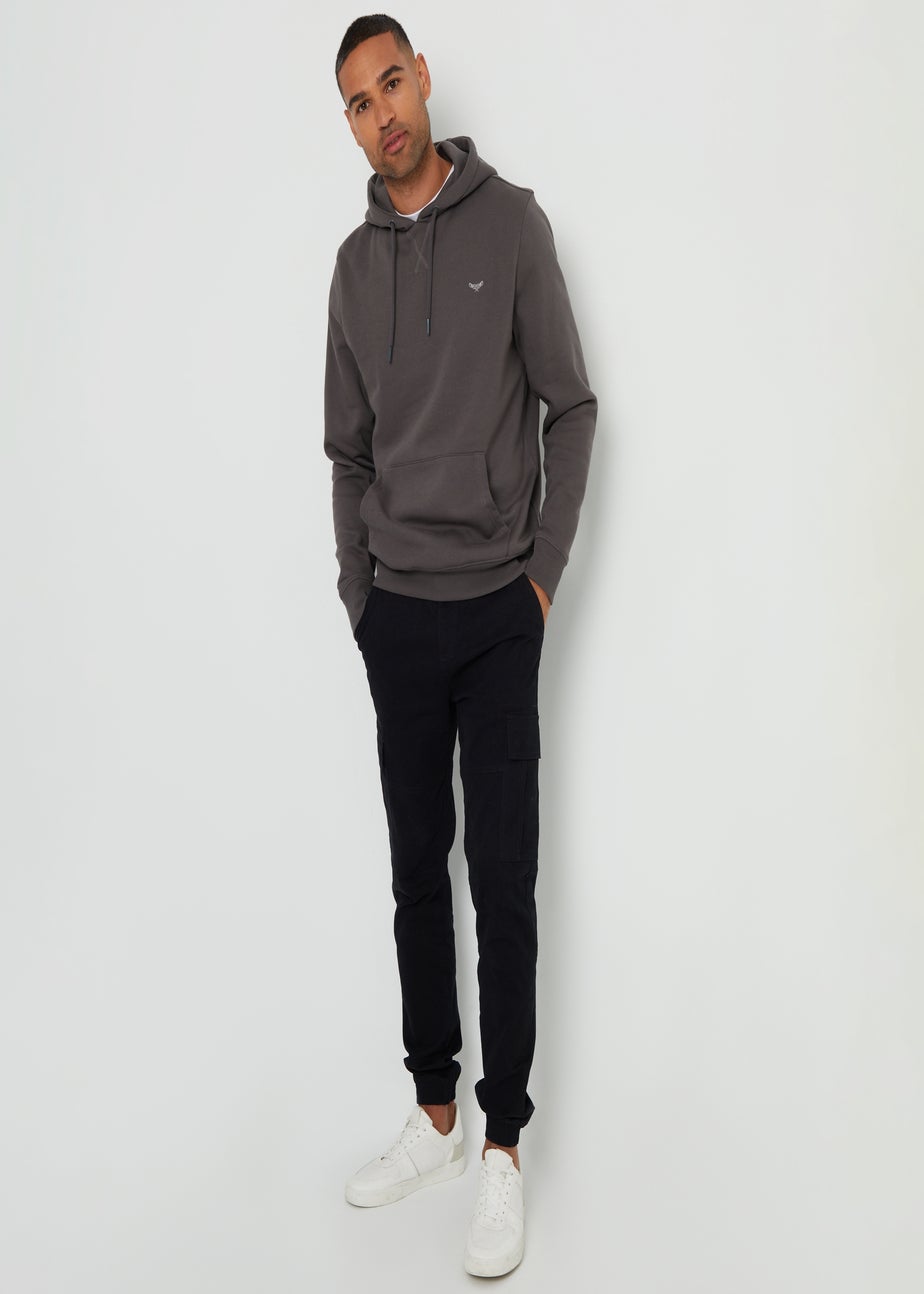 Threadbare Dark Grey Pullover Hoodie