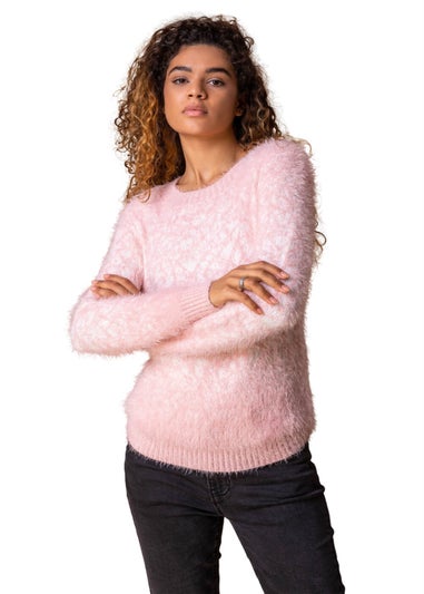 Roman Pale Pink Mosaic Print Fluffy Jumper