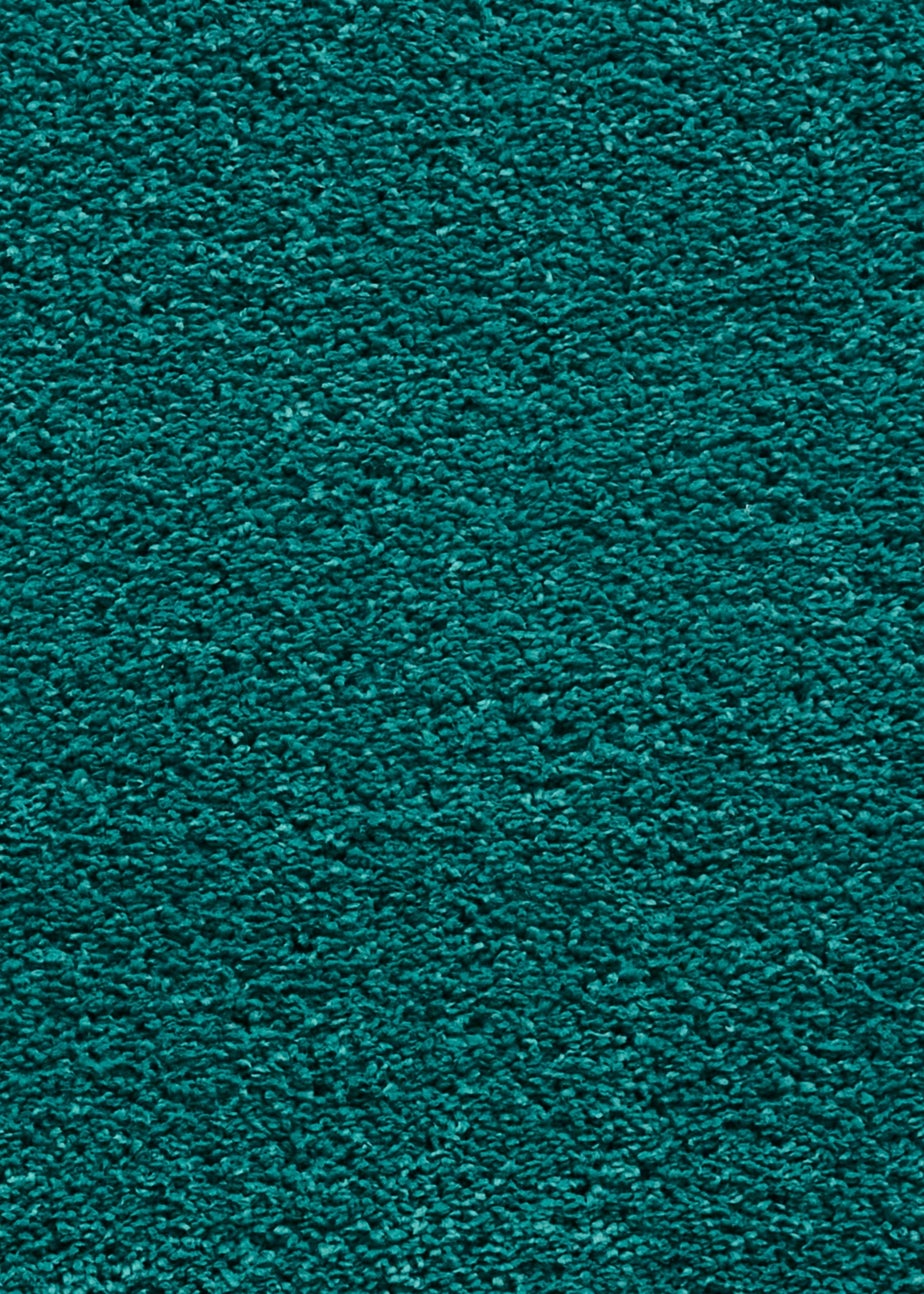 Think Rugs Sierra Jewel Green Plain Shaggy Rectangle Rug