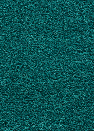 Think Rugs Sierra Jewel Green Plain Shaggy Rectangle Rug